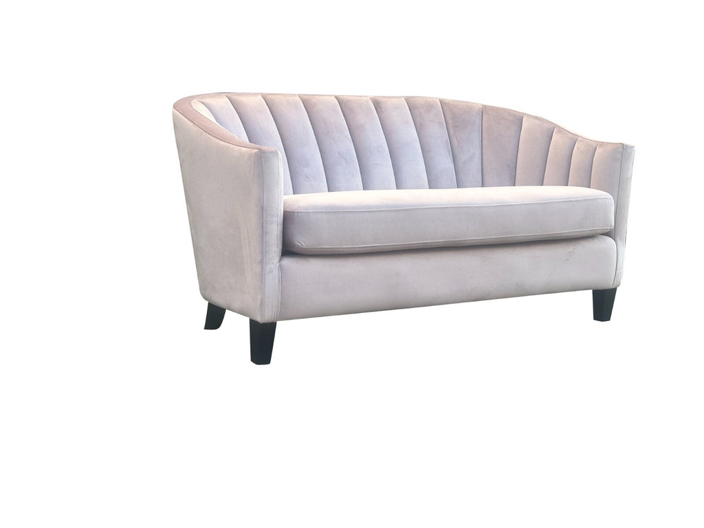 Pink Velvet Accent 2 Seat Chairs Velvet Tub Chair Contemporary Living Room Sofa