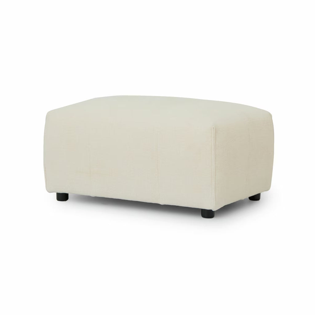 Harper Cream 5 Piece Modular Fabric Sofa with Ottoman