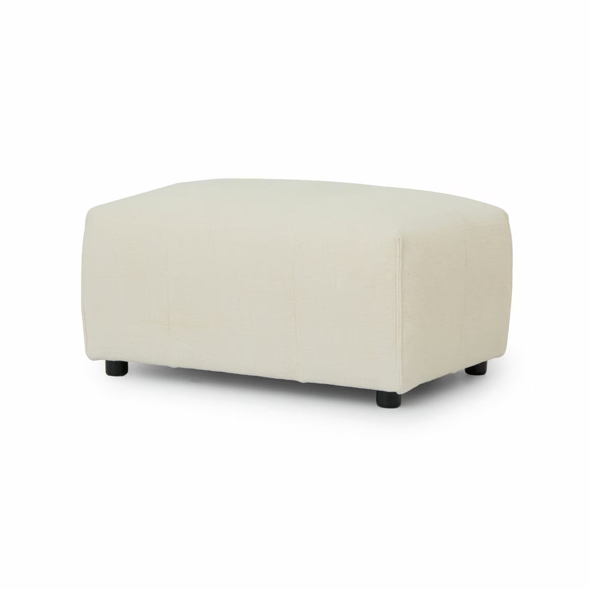 Harper Cream 5 Piece Modular Fabric Sofa with Ottoman