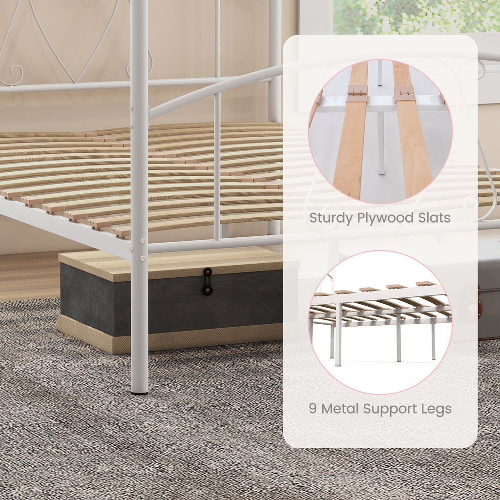 Double Size Metal Canopy Bed Frame