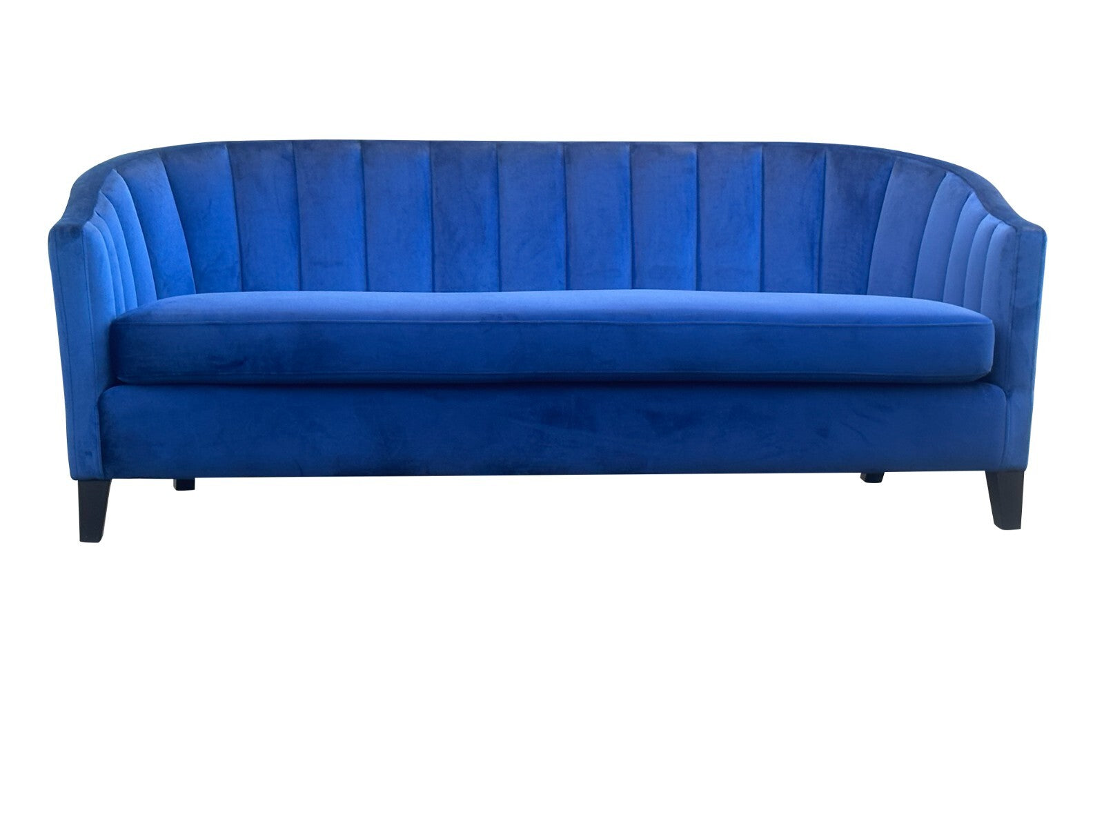 Blue Velvet Sofa 3 Seat Accent Chair Velvet Tub Chair Contemporary Living Room