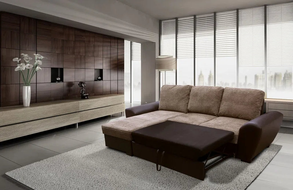 Acee Corner Sofa Bed Jumbo Cord