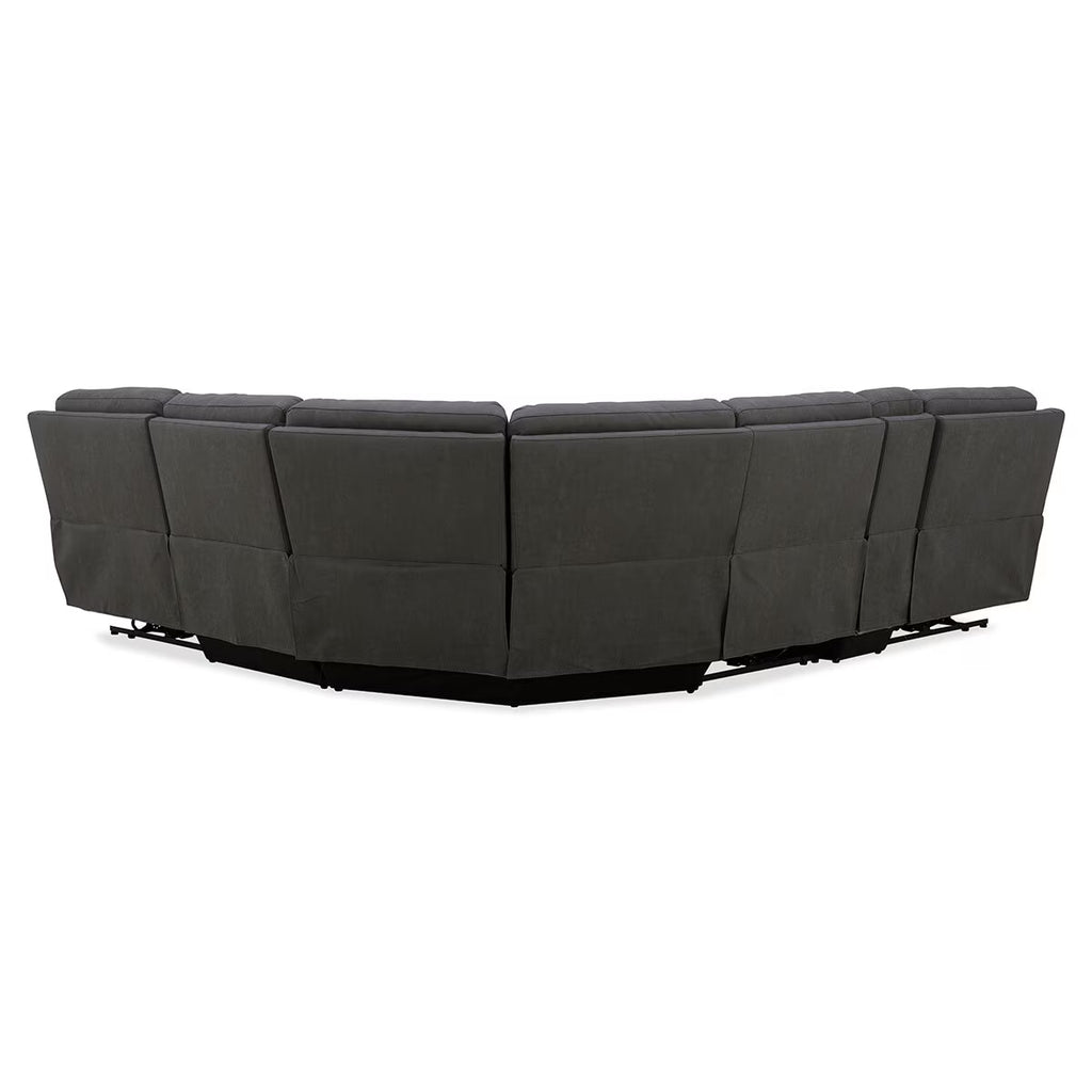 Justin Grey Fabric Power Reclining Sectional Sofa