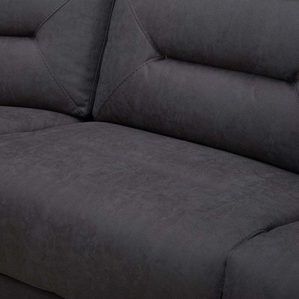 Justin Grey Fabric Power Reclining Sectional Sofa