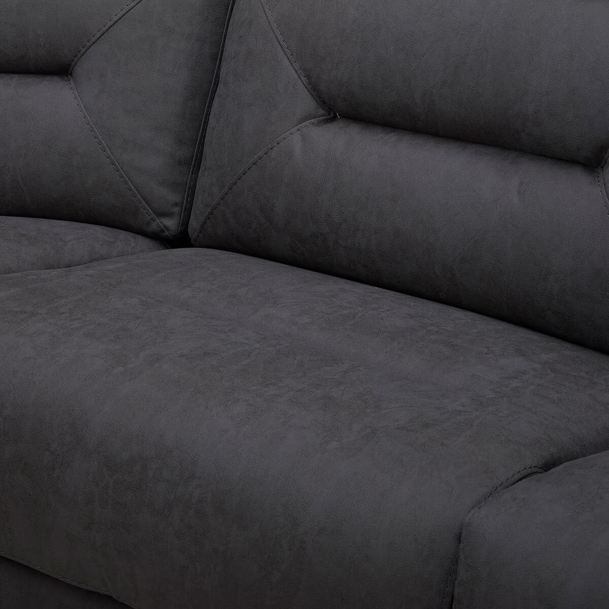 Justin Grey Fabric Power Reclining Sectional Sofa