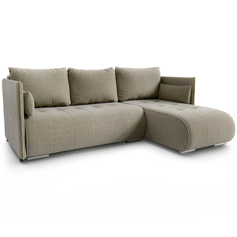 Corner Sofa Bed NESSA Reversible Chaise Lounge, Storage DAKO®
