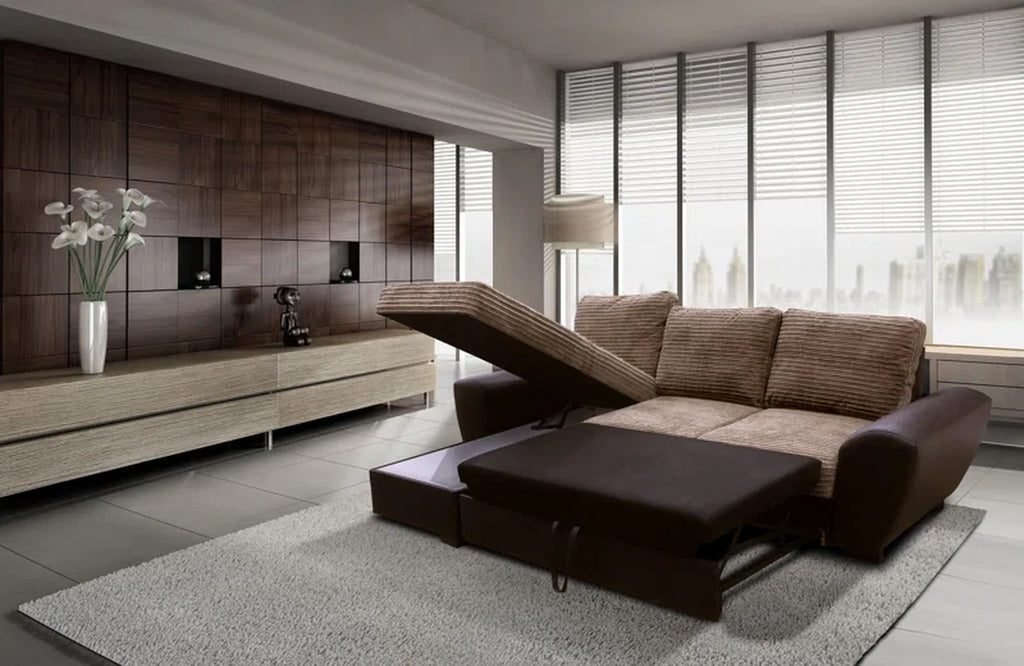 Acee Corner Sofa Bed Jumbo Cord