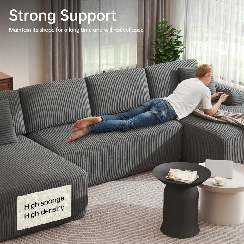 4 Seater Corduroy Sofa