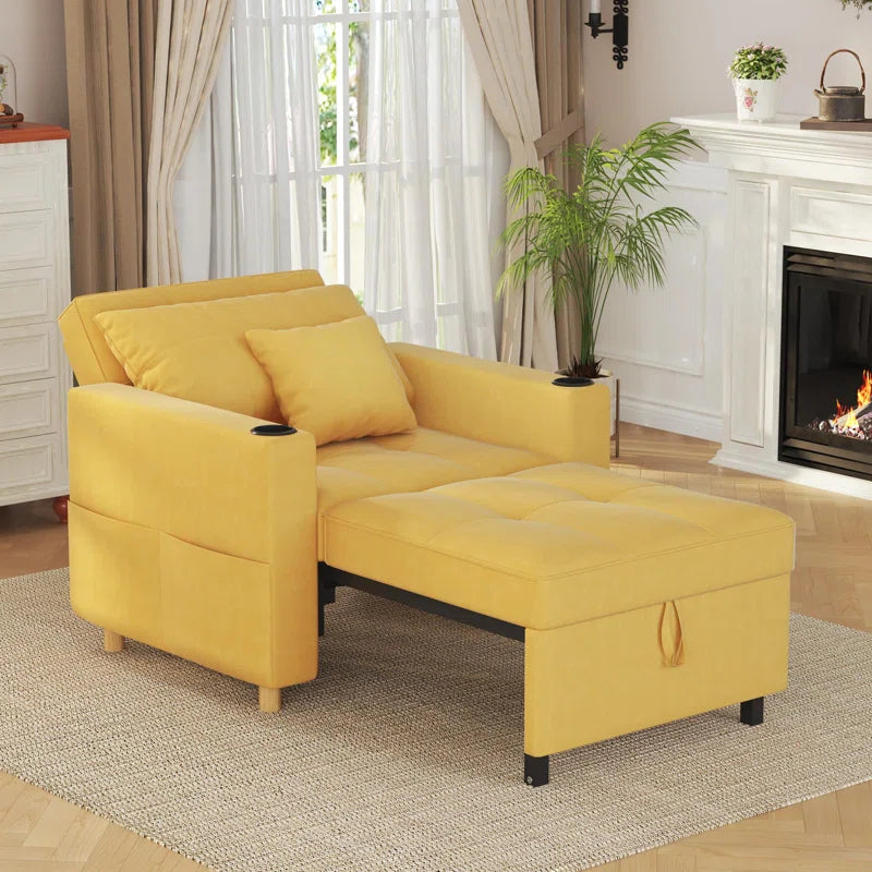 Emma-Leigh 1 Seater Fabric Accent Chairs Bed