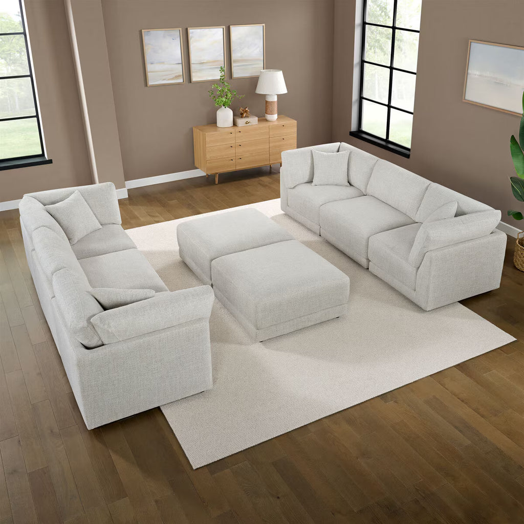 Dayna Grey Fabric 8 Piece Modular Sofa