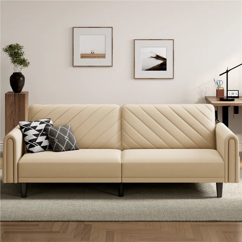 3-Seater Sofa Bed with Adjustable Backrest