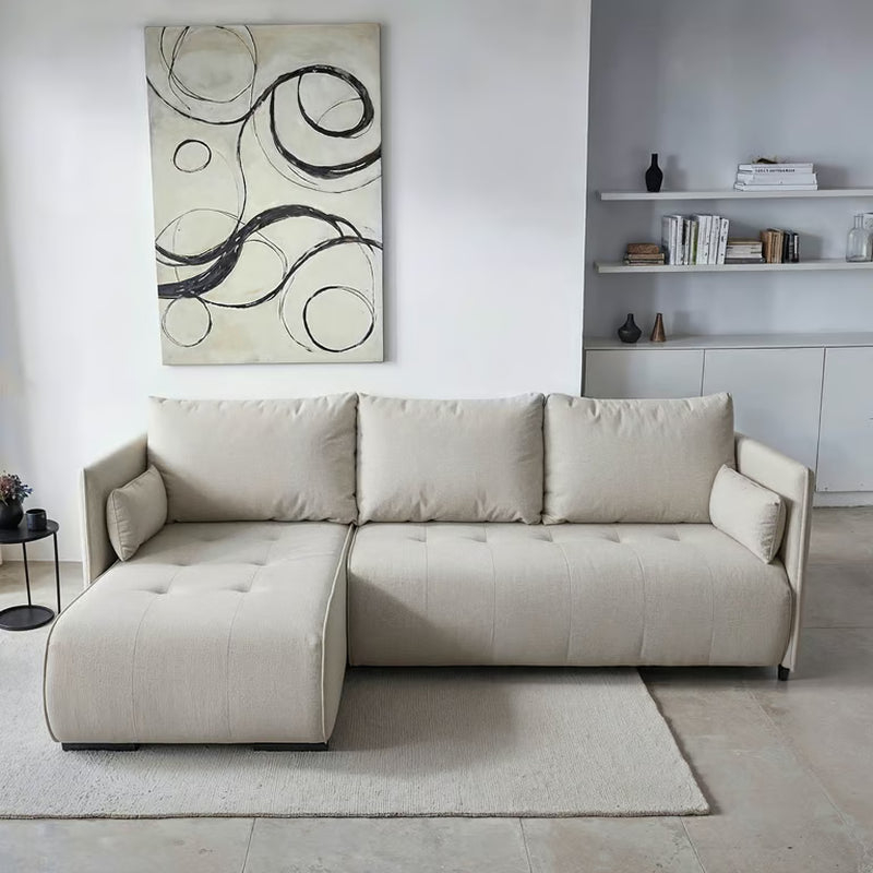 Corner Sofa Bed NESSA Reversible Chaise Lounge, Storage DAKO®