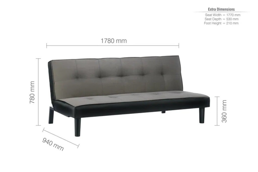 3 Seater Clic Clac Sofa Bed