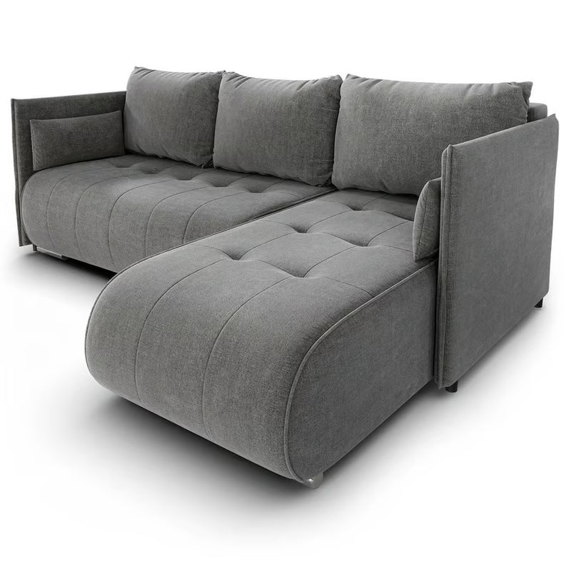 Corner Sofa Bed NESSA Reversible Chaise Lounge, Storage DAKO®