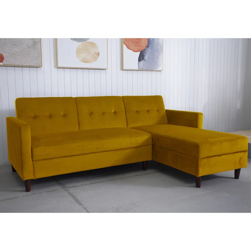 Comeaux 4 Seater Velvet Sofa Bed