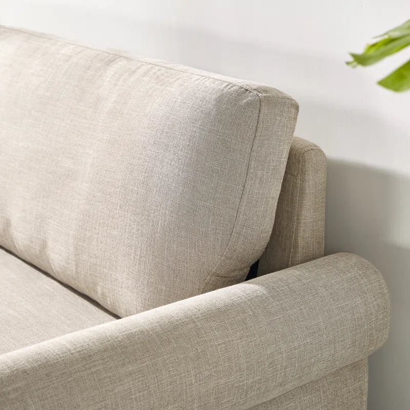 Templeton Classic Tufted Fabric Compact Sofa with Foam and Fiber Cushions