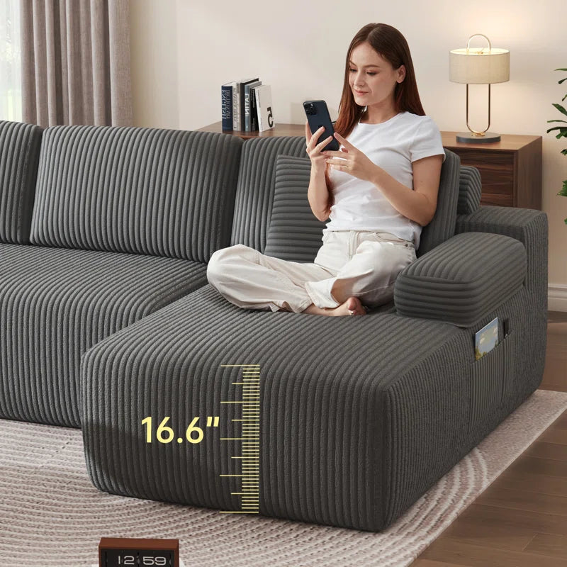 4 Seater Corduroy Sofa