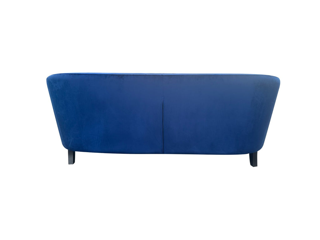 Blue Velvet Sofa 3 Seat Accent Chair Velvet Tub Chair Contemporary Living Room