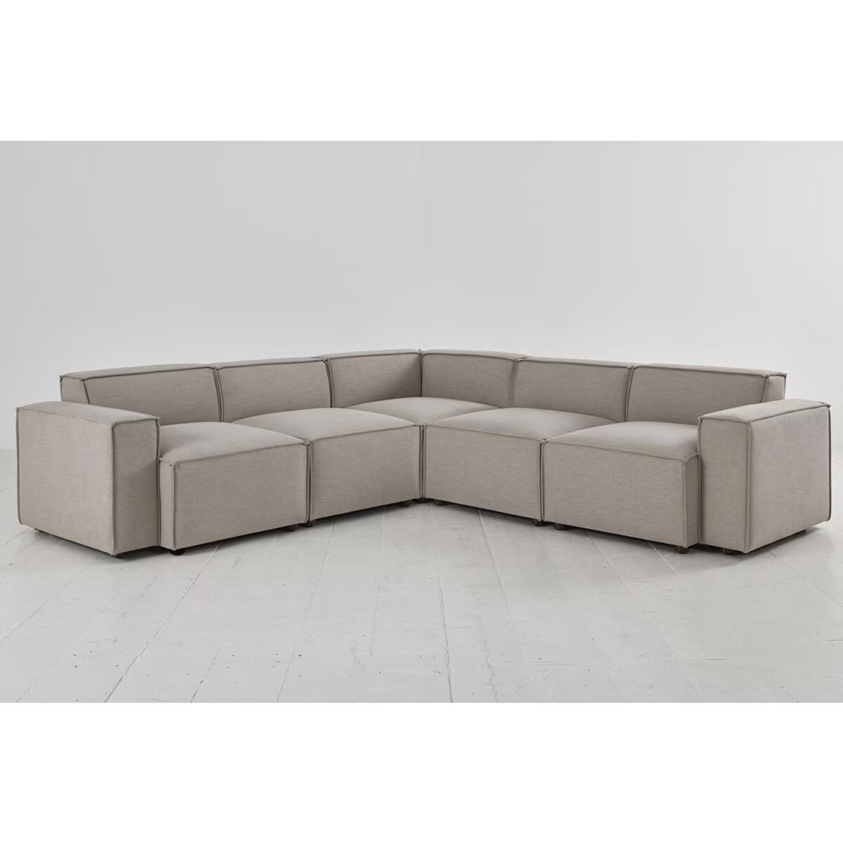 Model 03 Light Grey Linen 5 Piece Modular Sofa